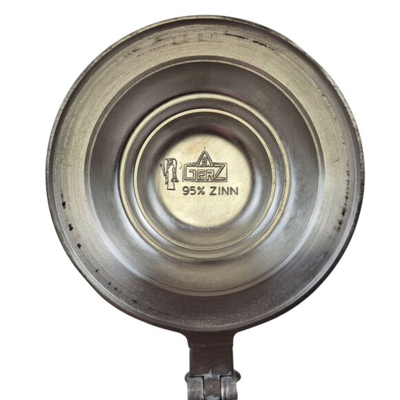 Gerz Beer Stein James Meger Pewter Flip Lid Stoneware Duck Scene Vintage - Picture 9 of 10